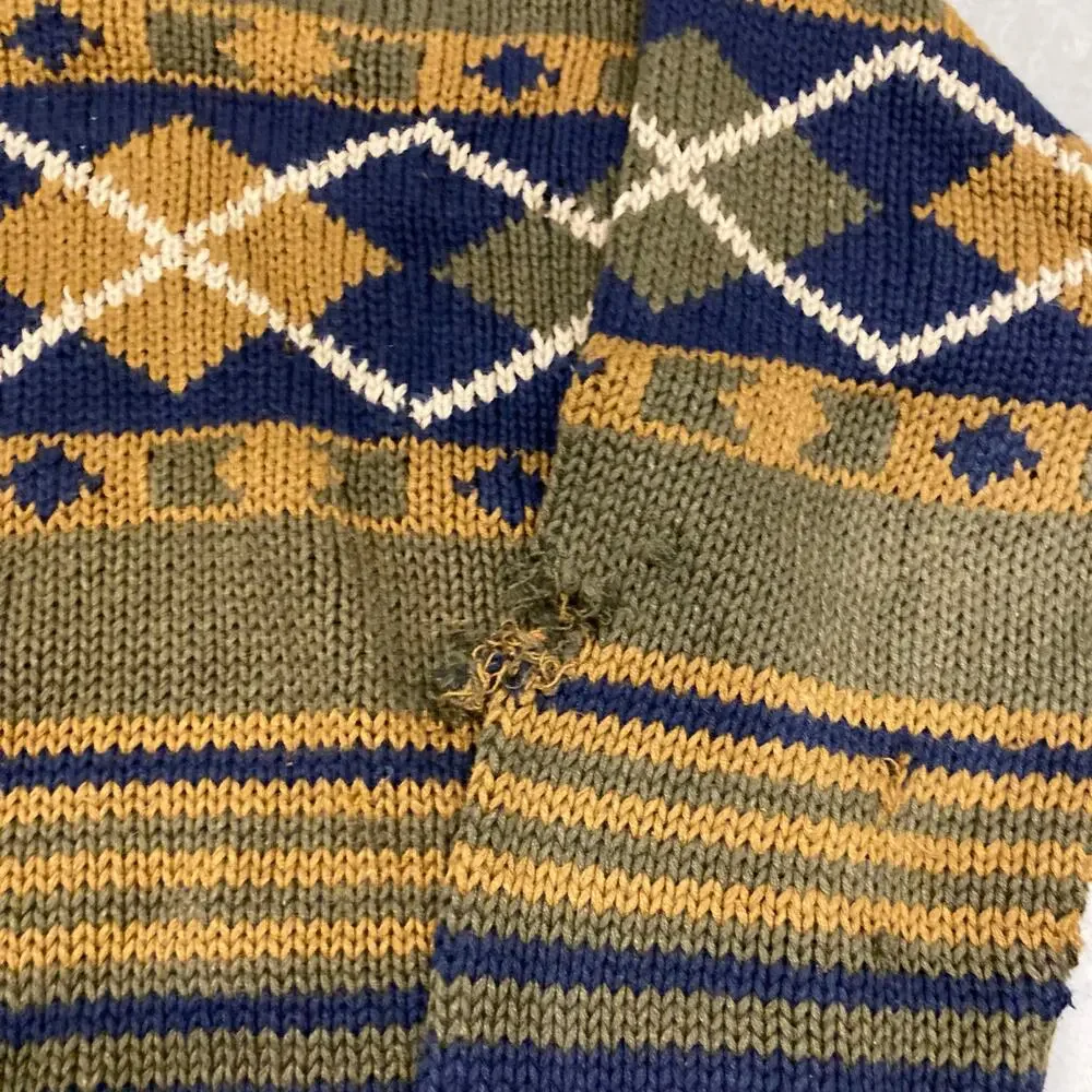 vintage y2k patterned structure sweater